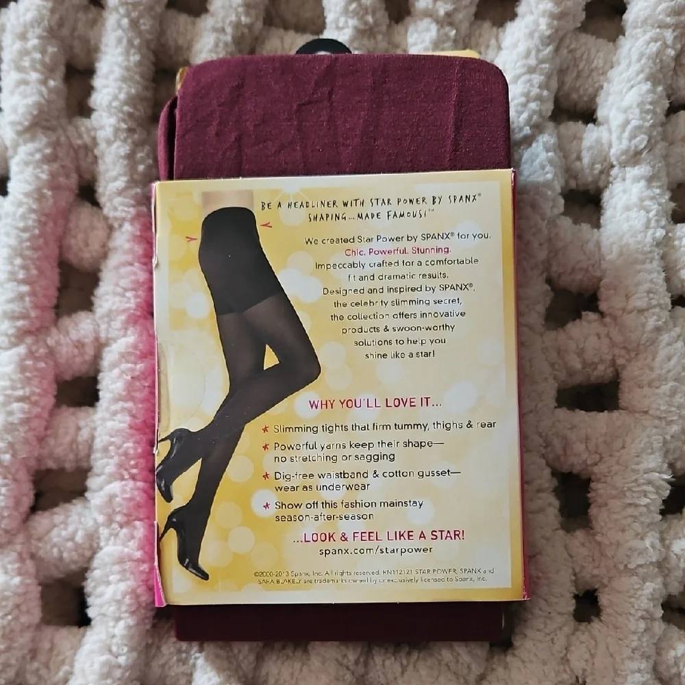 SPANX Center-Stage Shaping Tights New Deep Ruby